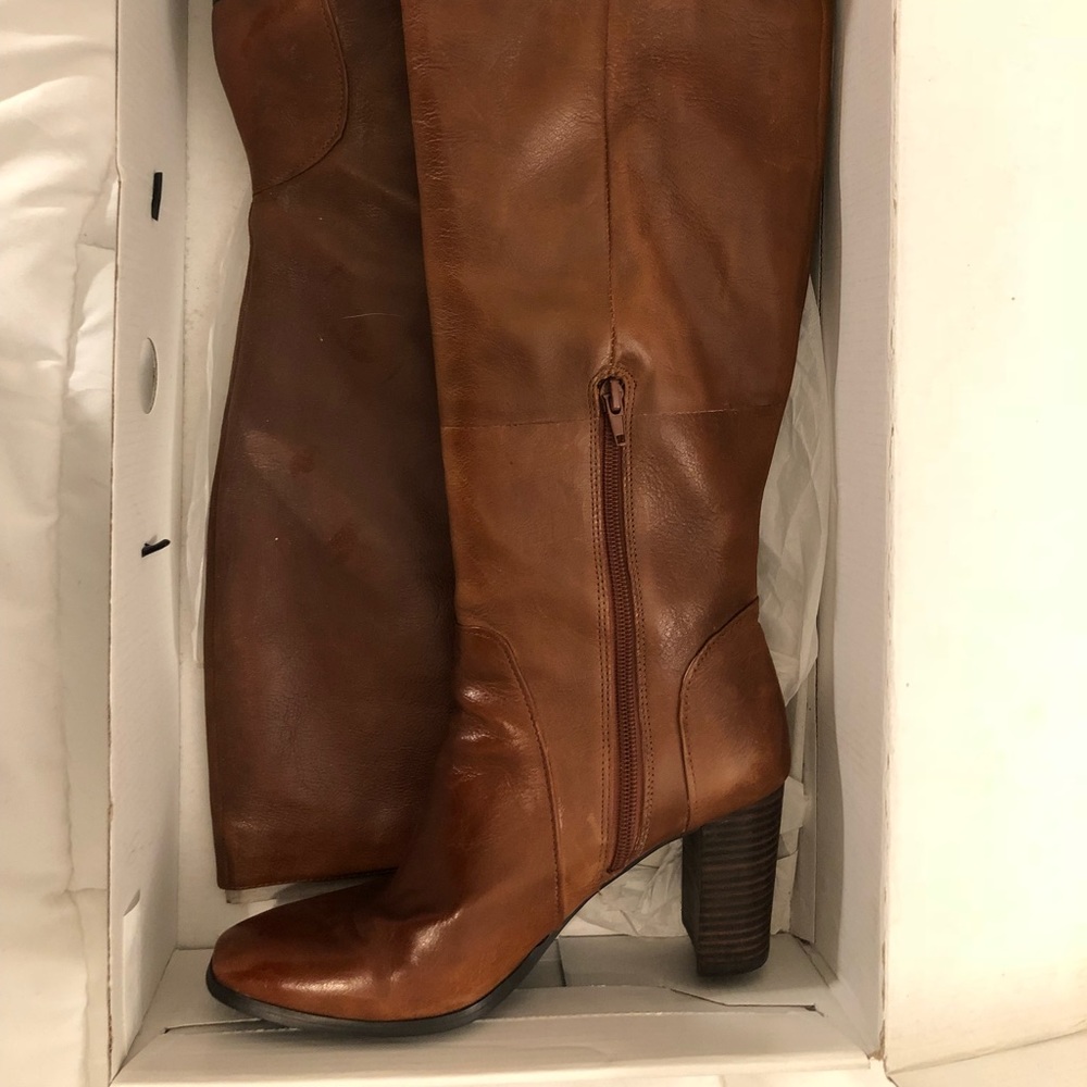 None West Knee High Leather Boots